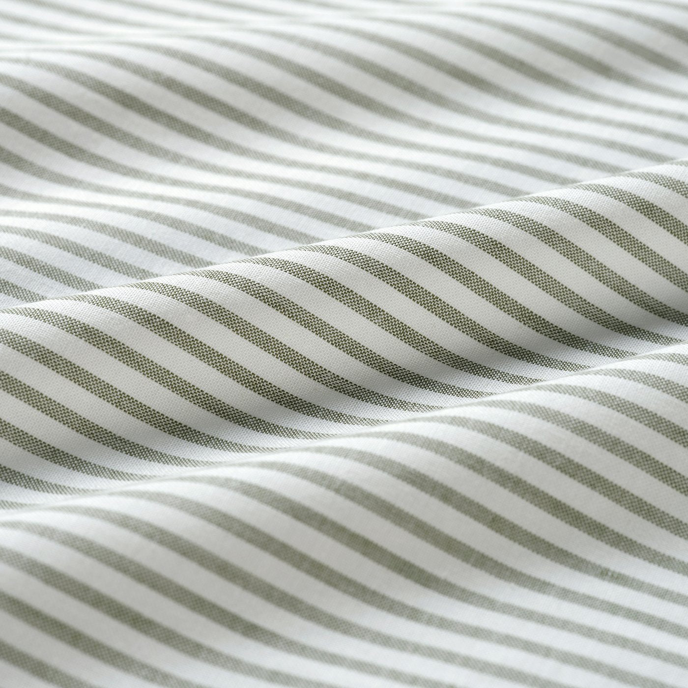 SOLFIBBLA flat sheet, white green/stripe, 150x260 cm