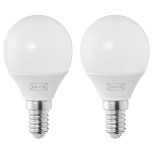 Ikea SOLHETTA - LED bulb E14 250 lumen, globe opal white
