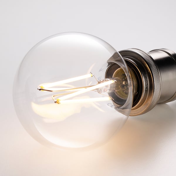 SOLHETTA LED bulb E27 1055 lumen, globe clear, 95 mm