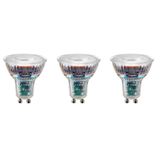 SOLHETTA LED bulb GU10 230 lumen, 50 mm, 3 pack