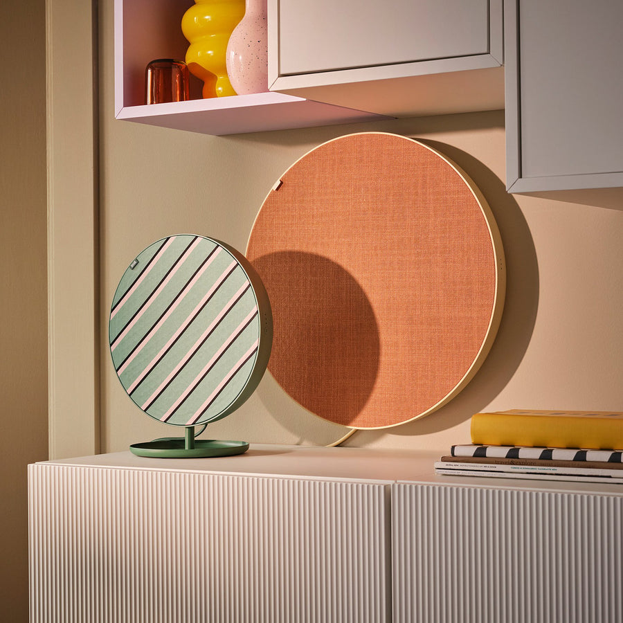 SOLSKYDD Bluetooth speaker, beige, 45 cm