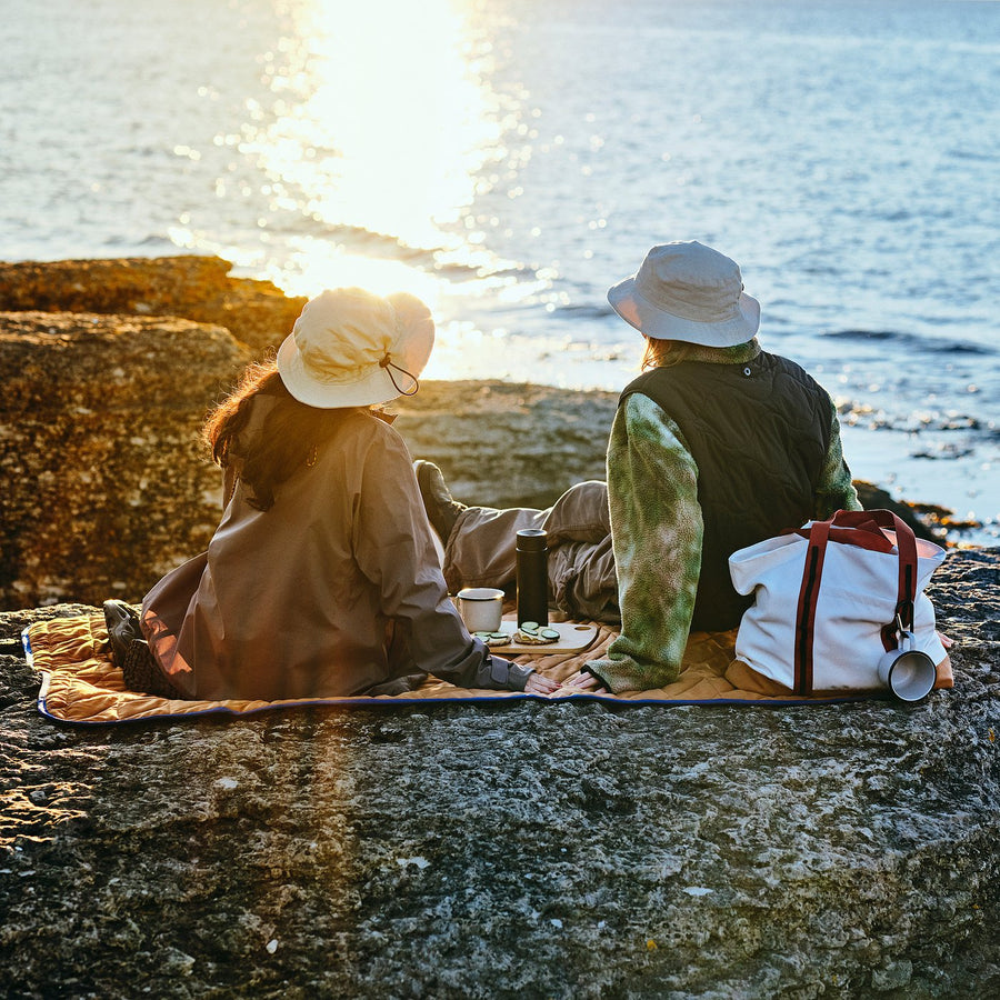 SOLUPPGÅNG picnic blanket, brown, 130x170 cm