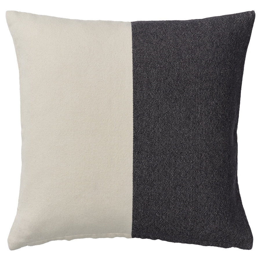 SOLUPPGÅNG cushion cover, black/beige, 50x50 cm