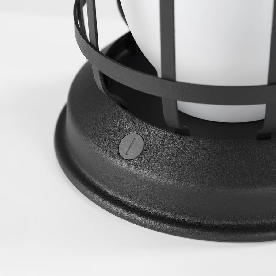 SOLUPPGÅNG LED lantern, outdoor battery-operated/dimmable, 130 mm