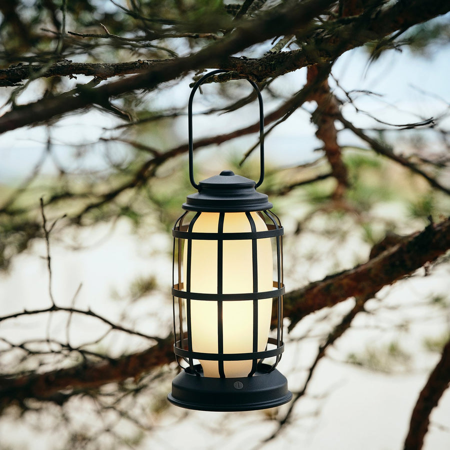 SOLUPPGÅNG LED lantern, outdoor battery-operated/dimmable, 130 mm