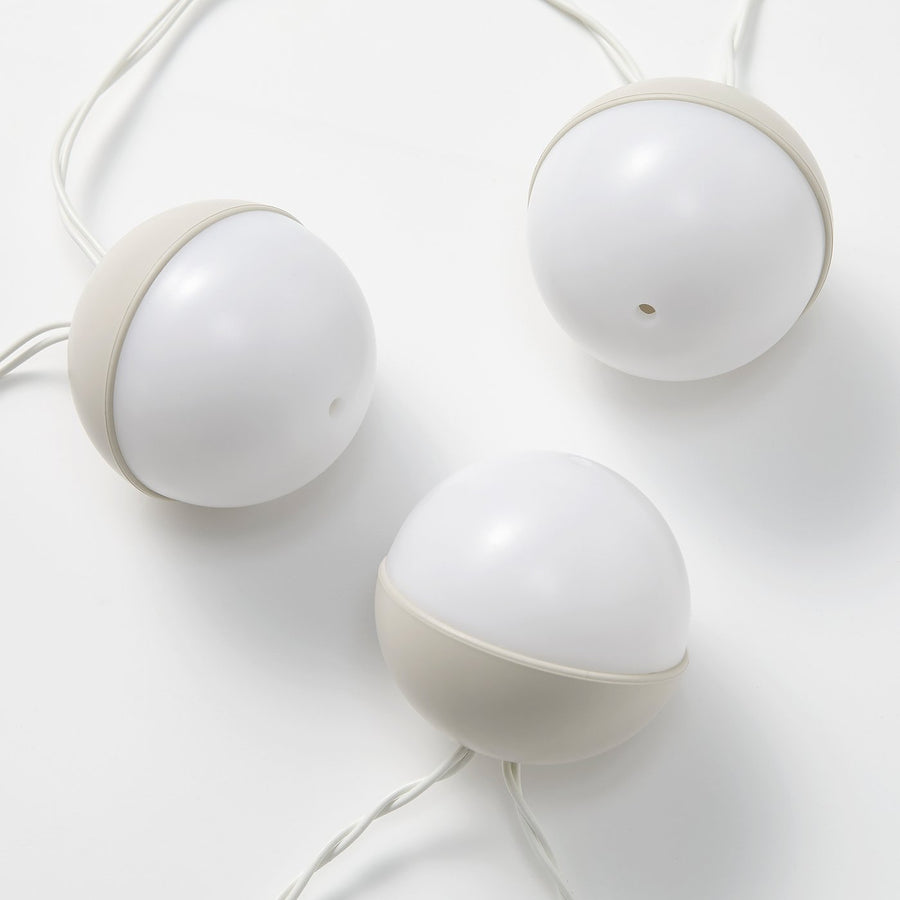 SOLVINDEN LED lighting chain with 12 lights, solar-powered/beige white, 5.2 m