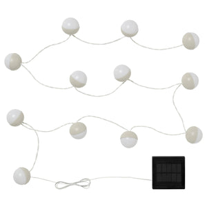 SOLVINDEN LED lighting chain with 12 lights, solar-powered/beige white, 5.2 m