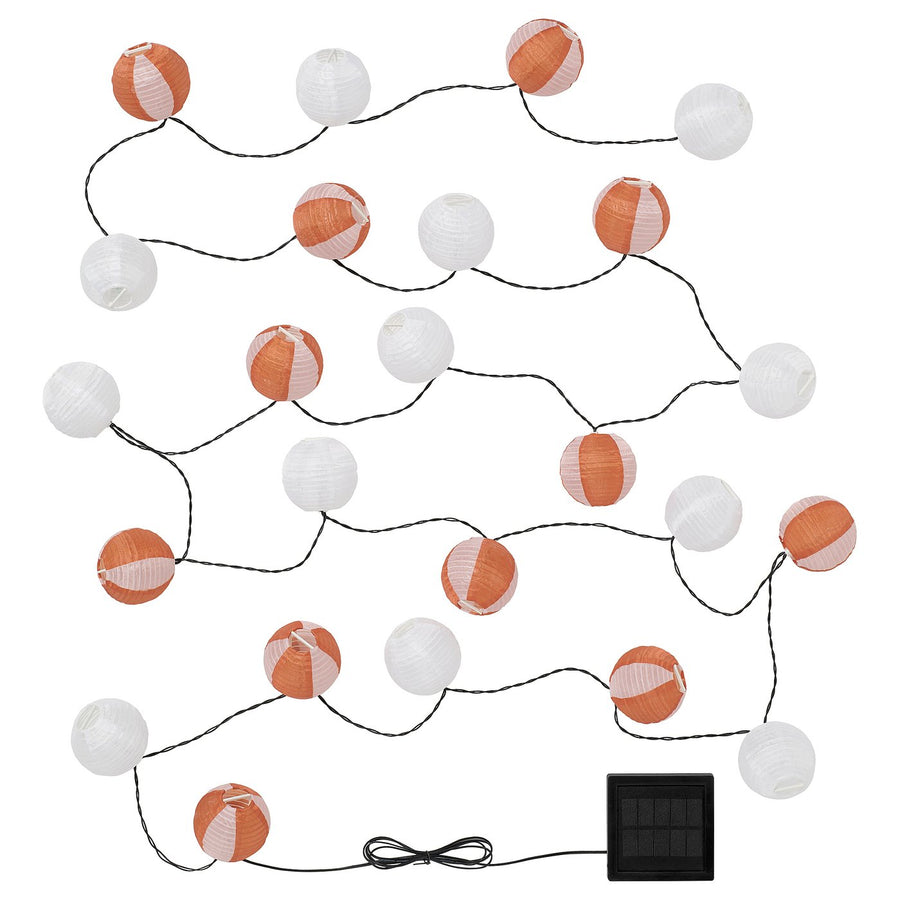 SOLVINDEN LED lighting chain with 24 lights, solar-powered globe/orange pink, 7.0 m