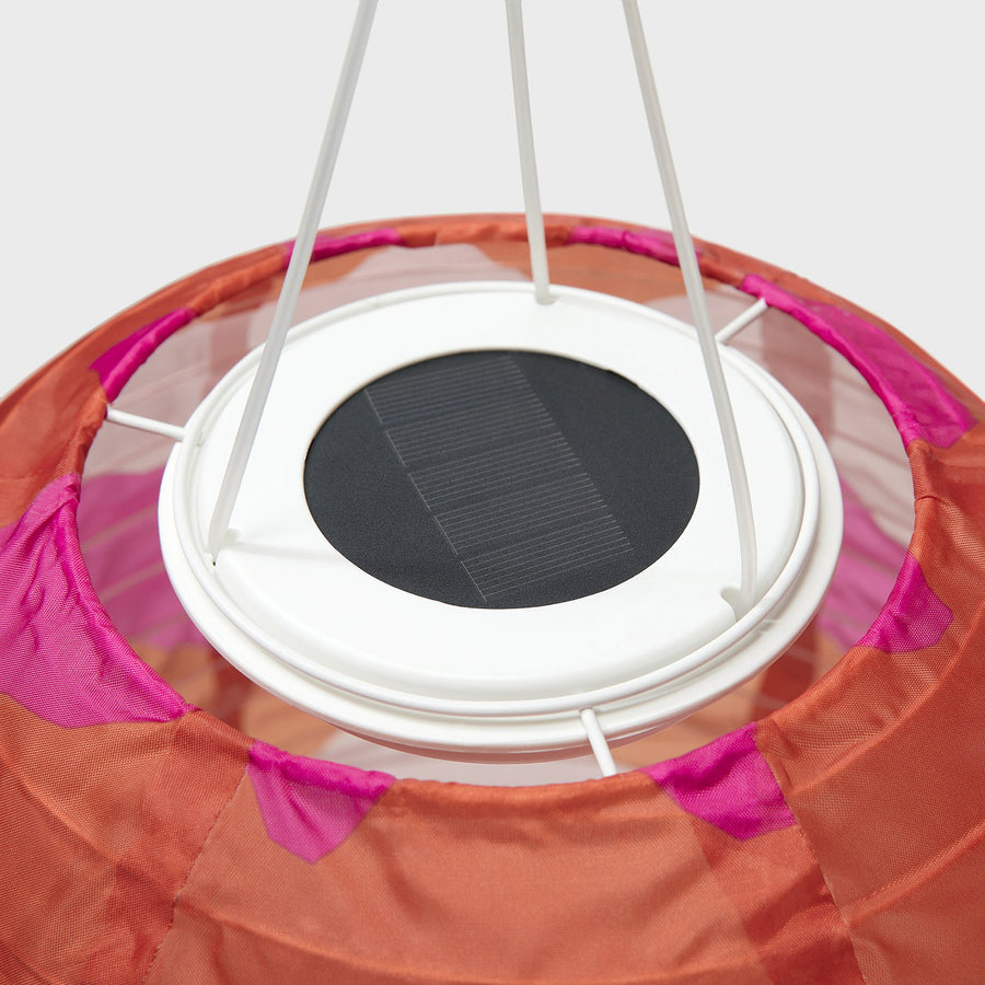 SOLVINDEN pendant lamp, wave shaped solar-powered/mixed colours, 26 cm