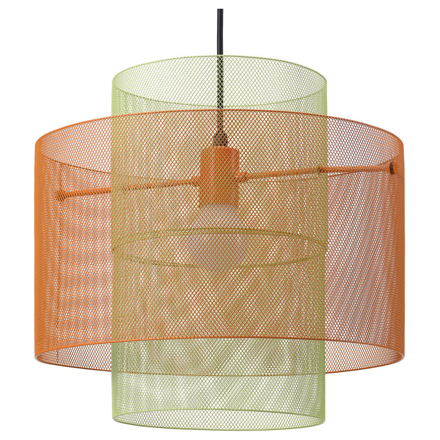 SOLVINDEN ceiling lamp, mesh orange/light green, 37 cm