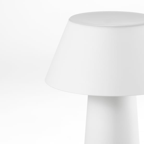 SOLVINDEN table lamp, battery-operated/white