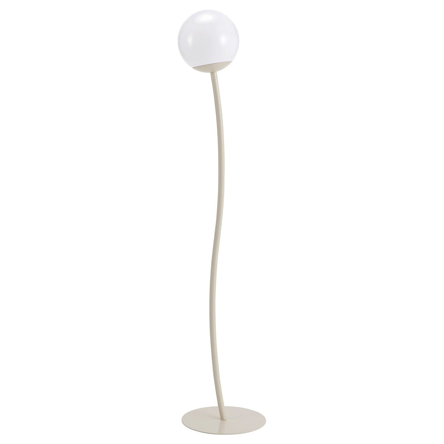 SOLVINDEN floor lamp, solar-powered/outdoor beige, 17.5 cm