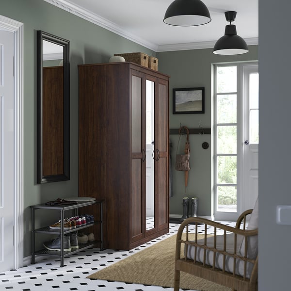 SONGESAND wardrobe, brown, 120x60x191 cm