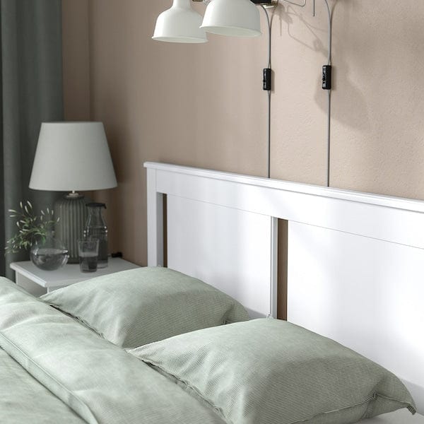 Ikea SONGESAND Bed frame, white/Lindbåden, 140x200 cm