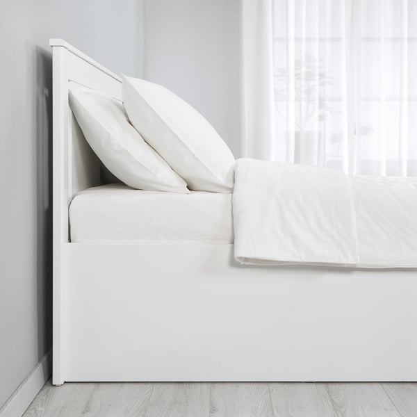 SONGESAND ottoman bed, white, 140x200 cm