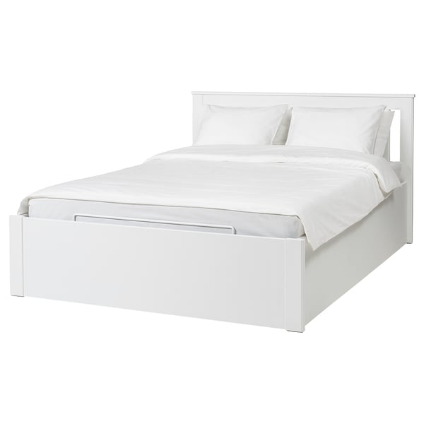SONGESAND ottoman bed, white, 160x200 cm