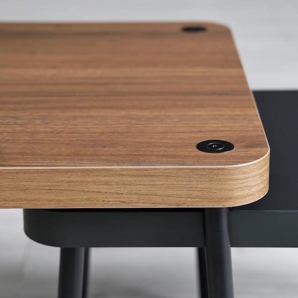 Ikea SONHULT - Nest of tables, set of 2, grey/walnut effect