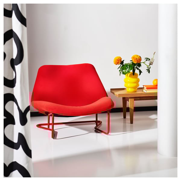SOTENÄS armchair, Hakebo red, 67x68x81 cm