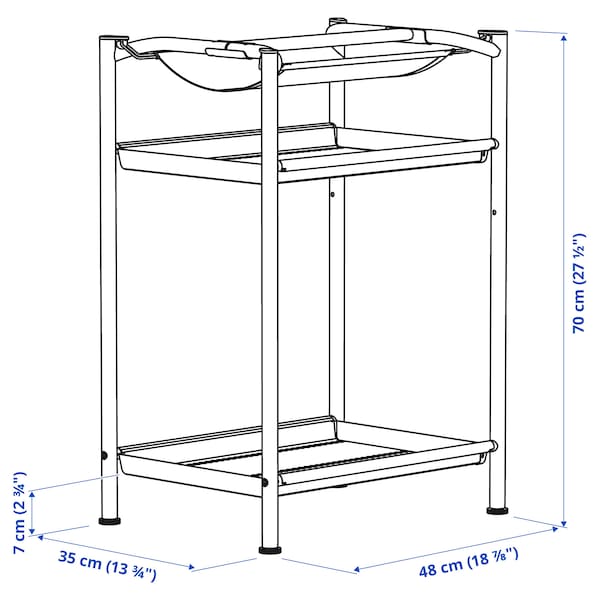 Ikea SPÄND - Table leg with storage, white