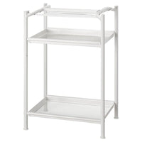 SPÄND table leg with storage, white, 35x70x48 cm