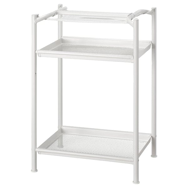 SPÄND table leg with storage, white, 35x70x48 cm