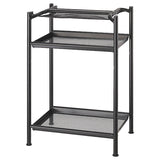 SPÄND table leg with storage, black, 35x70x48 cm