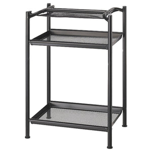 SPÄND table leg with storage, black, 35x70x48 cm