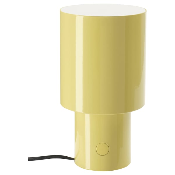 SPETSBOJ table lamp, dimmable/yellow, 22 cm