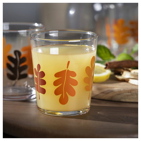 SPETSEKORRE glass, leaves, 30 cl