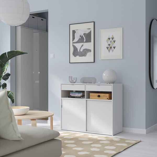 SPIKSMED sideboard, light grey, 97x40x79 cm