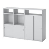 SPIKSMED cabinet combination, light grey, 137x32x96 cm