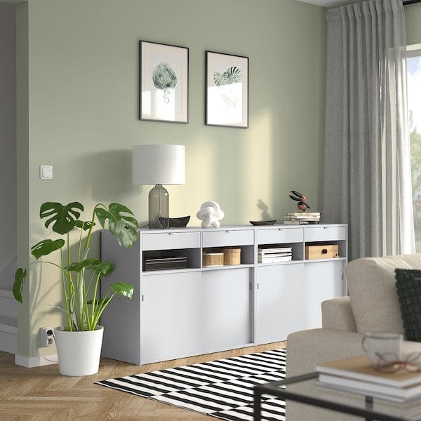 Ikea SPIKSMED - Storage combination, light grey, 195x40x79 cm