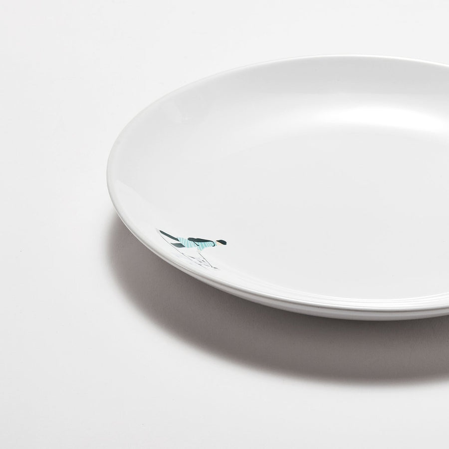 SPJUTLILJA side plate, patterned, 20 cm, 4 pack