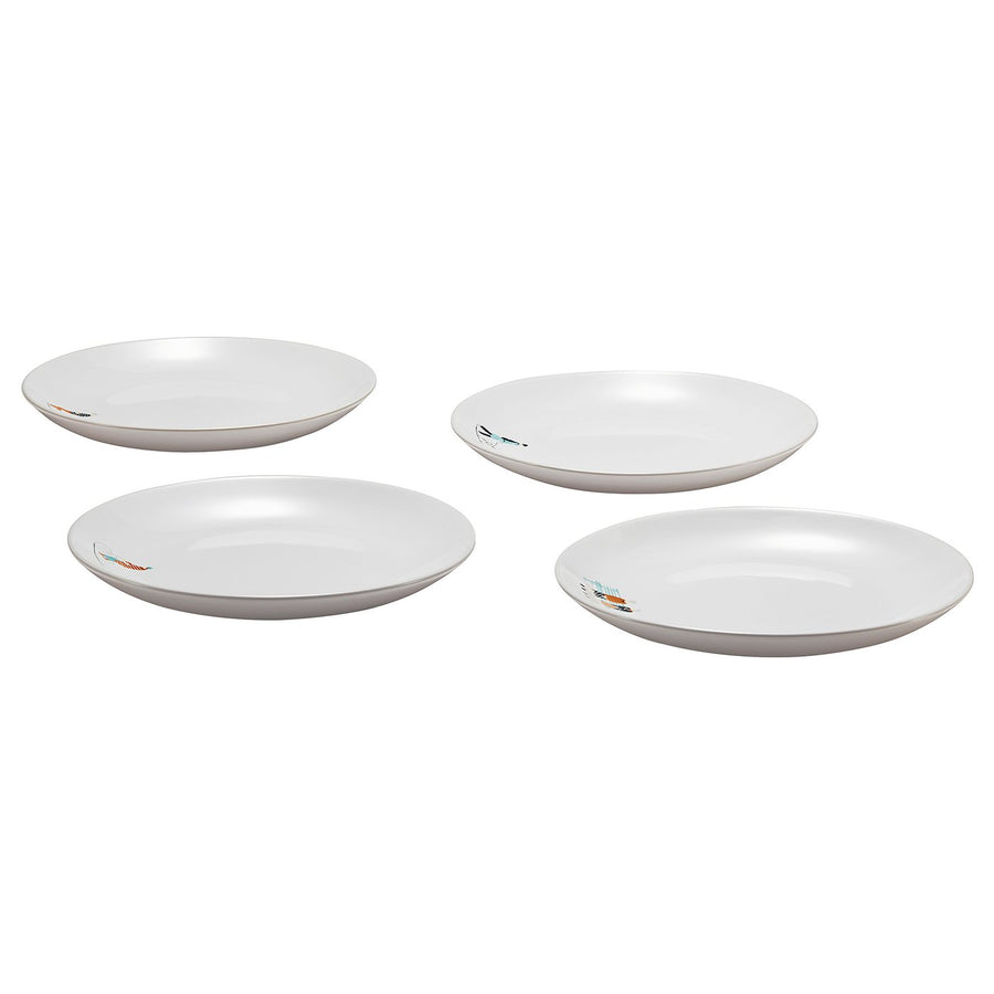 SPJUTLILJA side plate, patterned, 20 cm, 4 pack