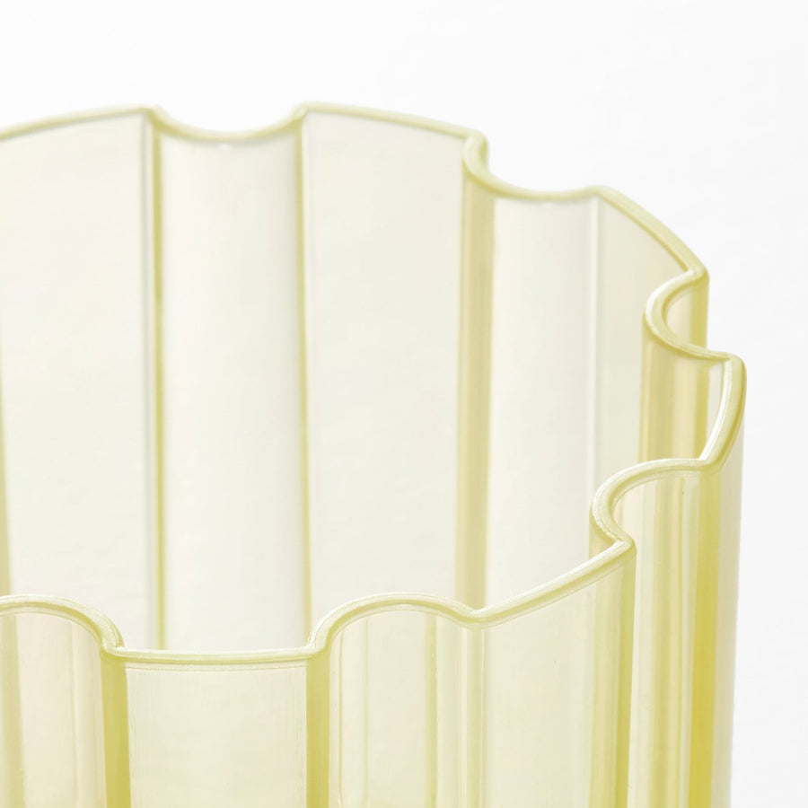 SPJUTLILJA jar with lid, set of 2, light yellow