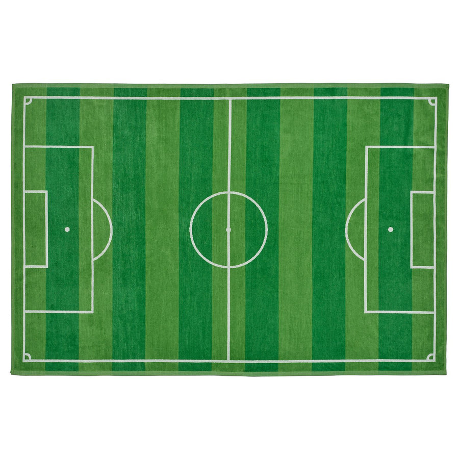 SPORTSLIG bath sheet, green/football pitch, 100x150 cm