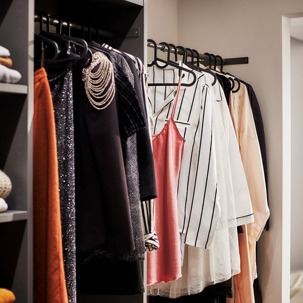 SPRUTTIG hanger, black, 39 cm, 10 pack