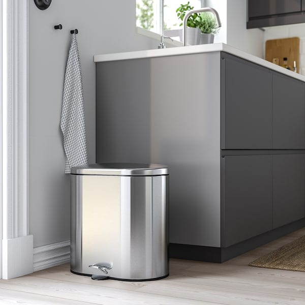 Ikea STABBEN - Pedal bin, stainless steel, 20 l