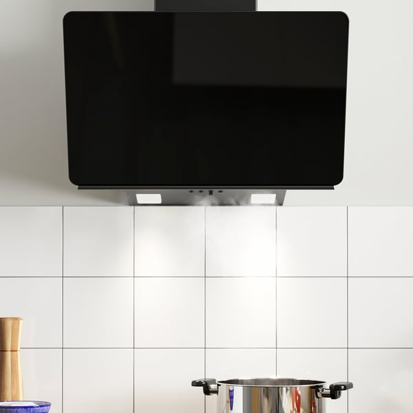 STACKBO wall mounted extractor hood, IKEA 300 black, 1.2 mx21.0 cm