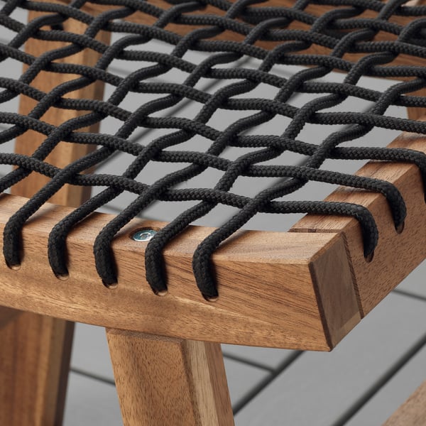 STACKHOLMEN stool, outdoor, light brown stained, 48x35x43 cm