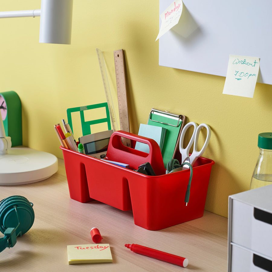STACKSTOD desk organiser, red, 32x18x16 cm