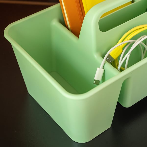STACKSTOD desk organiser, light green, 32x18x16 cm