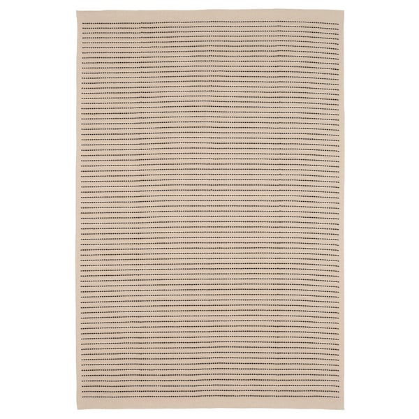 STARREKLINTE rug, flatwoven, natural/black, 155x220 cm