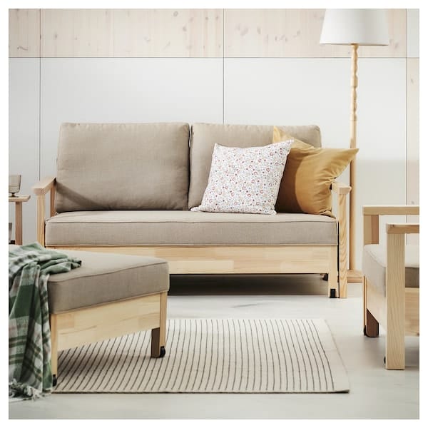 Ikea STARREKLINTE - Rug, flatwoven, natural/black, 155x220 cm