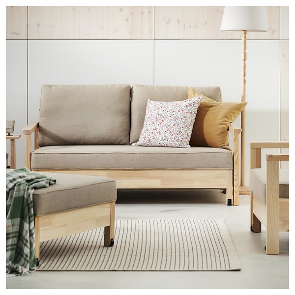 STARREKLINTE rug, flatwoven, natural/black, 120x180 cm