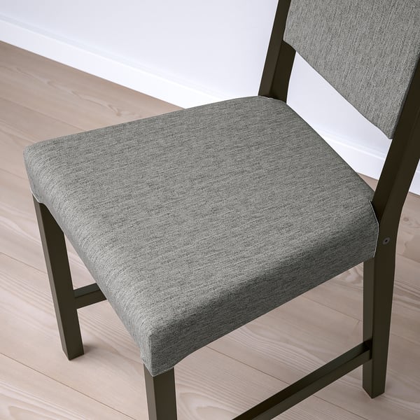 STEFAN chair, brown-black/Knisa grey/beige, 42x90x49 cm