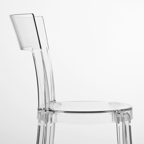 STEIN chair, transparent, 40x82x54 cm