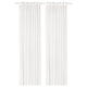 STENFRÖ sheer curtains, 1 pair, white/with heading tape, 145x300 cm