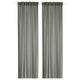 STENFRÖ sheer curtains, 1 pair, green/with heading tape, 145x300 cm
