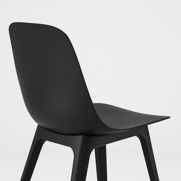 Ikea STENSELE / ODGER - Table and 2 chairs, anthracite anthracite/anthracite, 70x70 cm